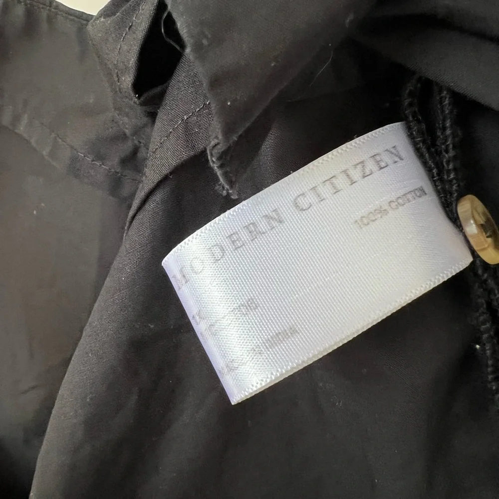 MODERN CITIZEN James Open Back Short Sleeve Black Button Down Shirt 1X - Picture 10 of 10